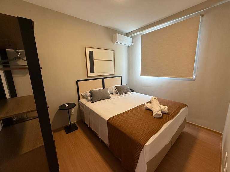 Gleba Novo | 2 Quartos com Ar-Q/F + Churrasqueira