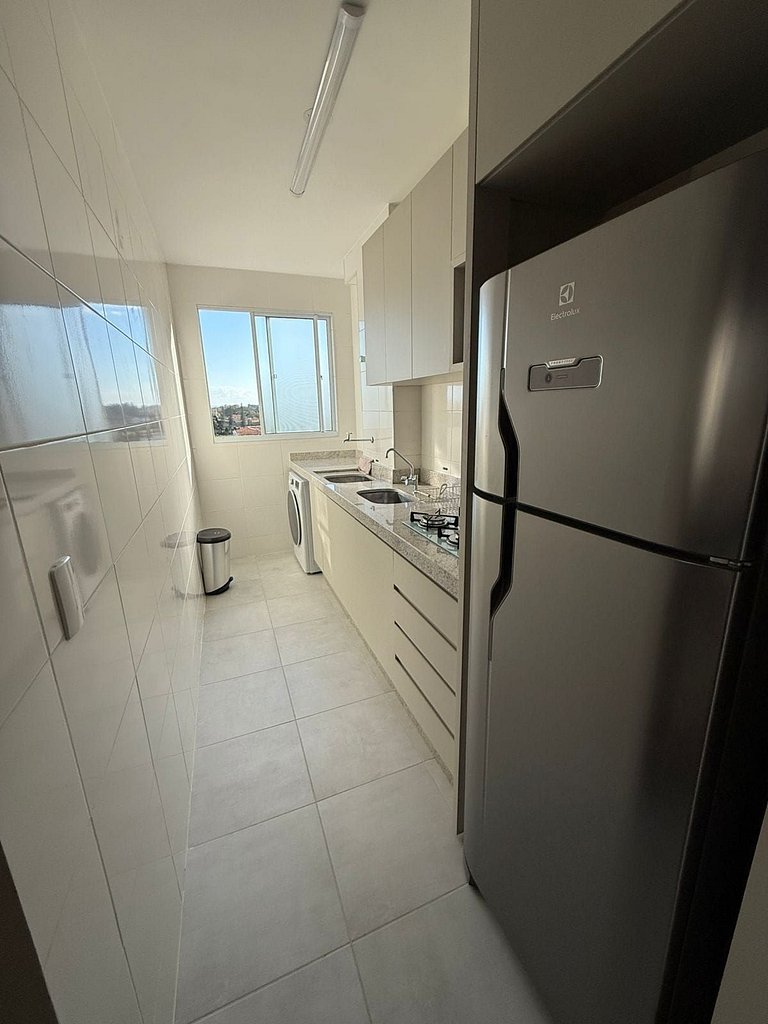 Gleba Novo | 2 Quartos com Ar-Q/F + Churrasqueira