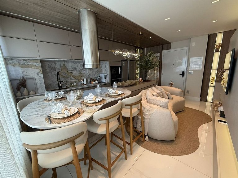 Luxo - 100% climatizado + Piscina + churrasqueira