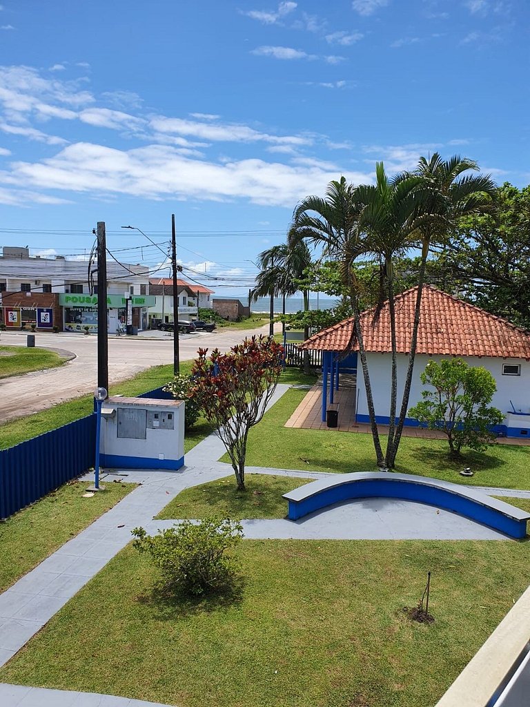 Vista mar lateral |Ar nos 2 quartos |100m da praia