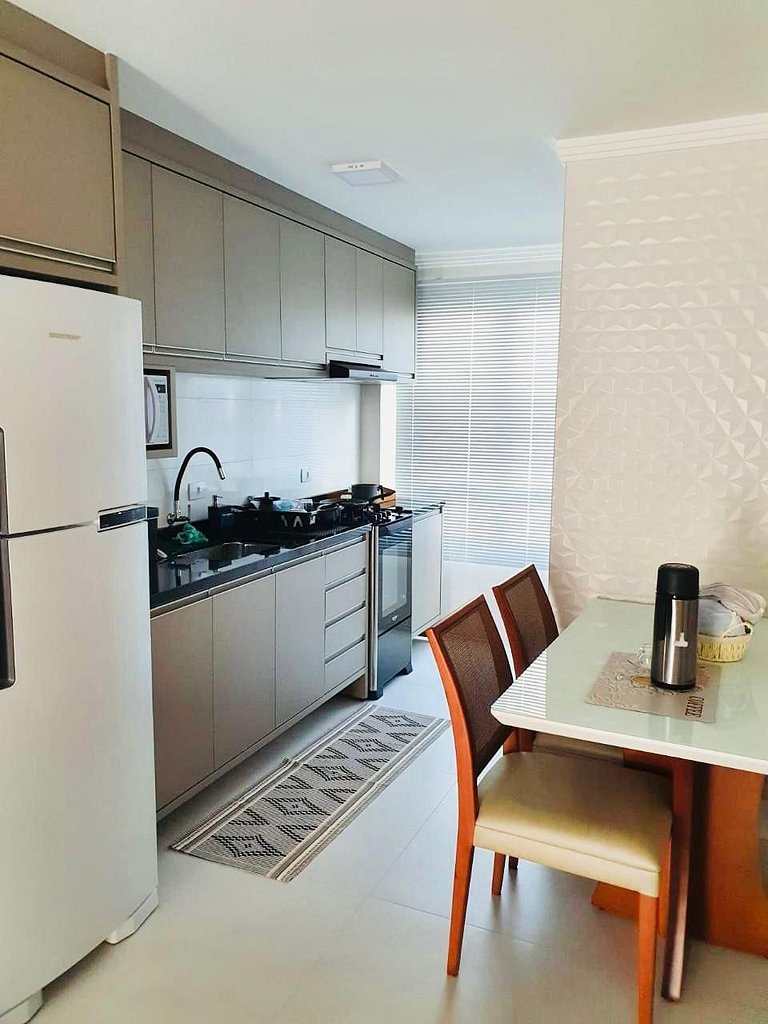 Vista mar lateral |Ar nos 2 quartos |100m da praia