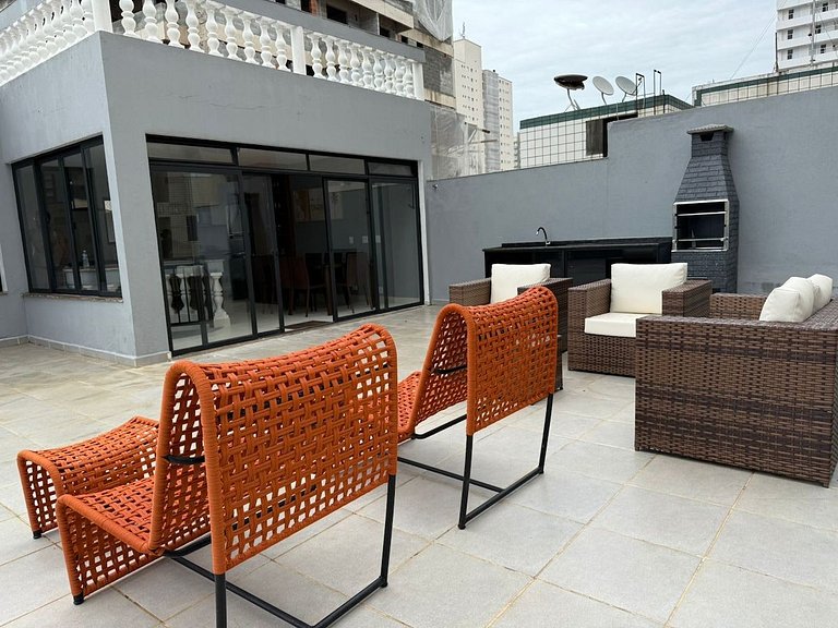 Triplex 100m da praia Aviação |Vista Mar e Churras