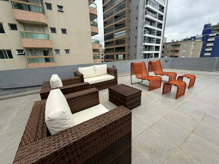 Triplex 100m da praia Aviação |Vista Mar e Churras