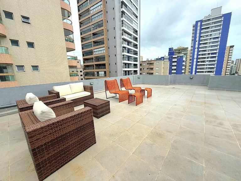 Triplex 100m da praia Aviação |Vista Mar e Churras