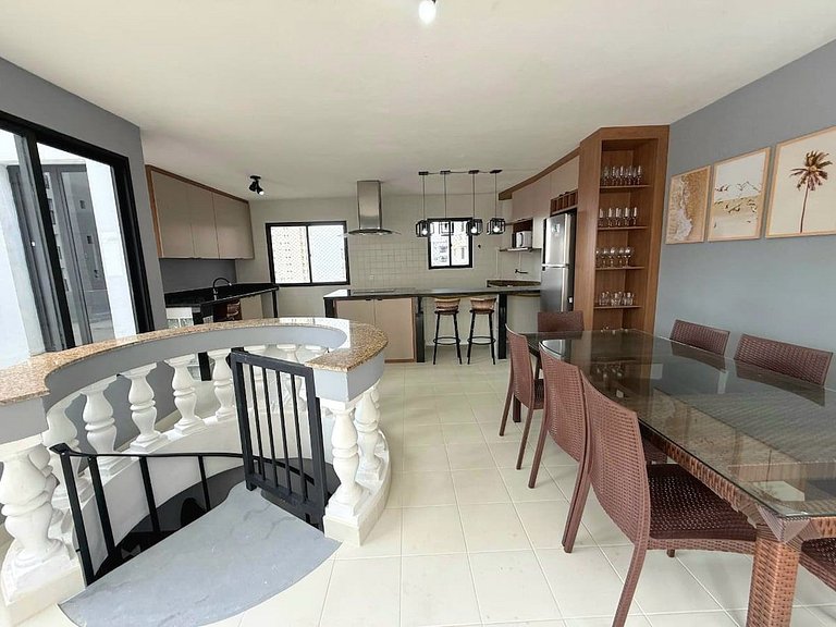 Triplex 100m da praia Aviação |Vista Mar e Churras